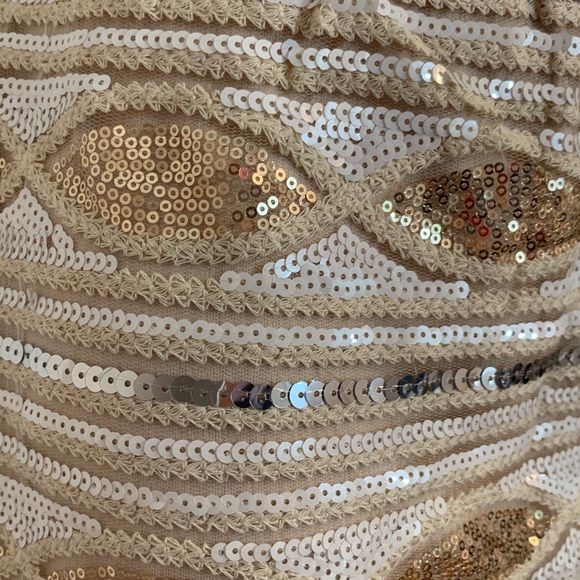 Cream Sequin Skirt by English Rose. Size small - Picture 5 of 8